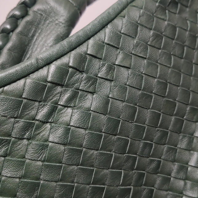 Bottega Veneta Belly Hobo Intrecciato Dark Green Nappa Leather Large 50cm