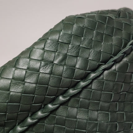 Bottega Veneta Belly Hobo Intrecciato Dark Green Nappa Leather Large 50cm