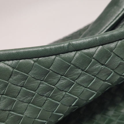Bottega Veneta Belly Hobo Intrecciato Dark Green Nappa Leather Large 50cm