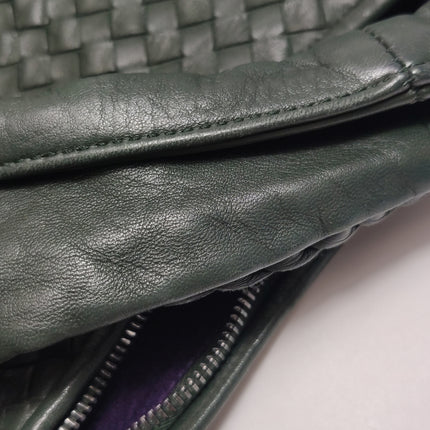 Bottega Veneta Belly Hobo Intrecciato Dark Green Nappa Leather Large 50cm
