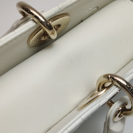 Sac à main Lady D-Joy moyen en cuir d'agneau Cannage bordeaux 2016