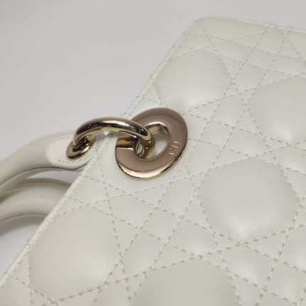 Sac à main Lady D-Joy moyen en cuir d'agneau Cannage bordeaux 2016