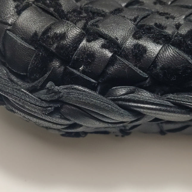 Bottega Veneta Veneta Hobo Maxi Black Leather and Velvet 52cm