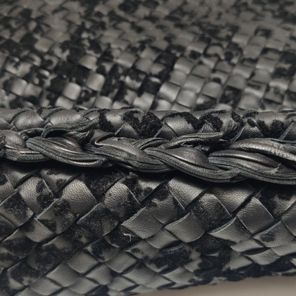 Bottega Veneta Veneta Hobo Maxi Black Leather and Velvet 52cm