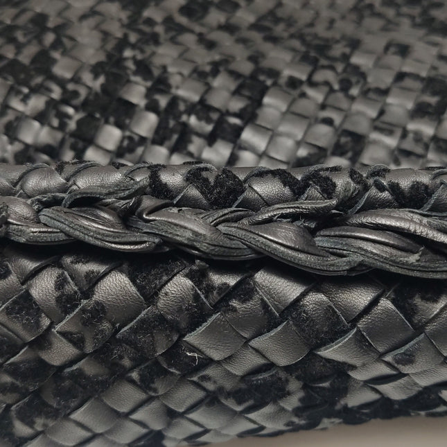 Bottega Veneta Veneta Hobo Maxi Black Leather and Velvet 52cm