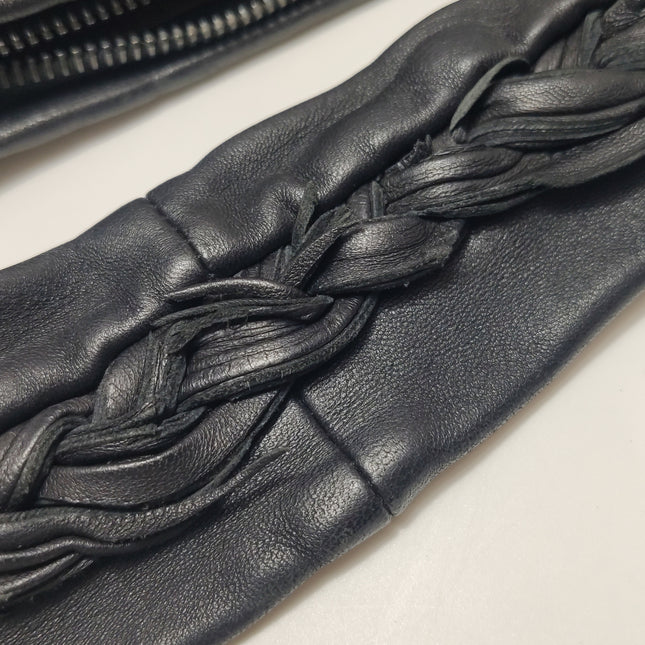 Bottega Veneta Veneta Hobo Maxi Black Leather and Velvet 52cm