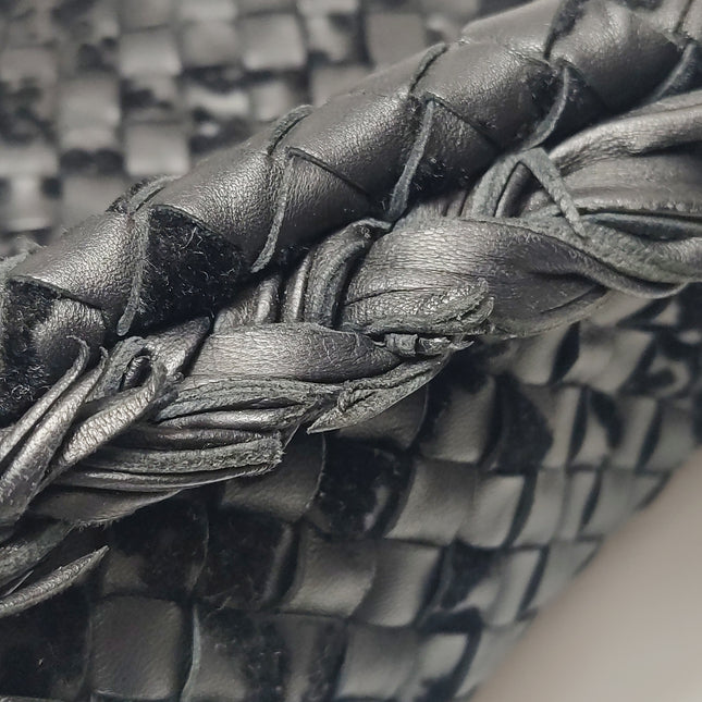 Bottega Veneta Veneta Hobo Maxi Black Leather and Velvet 52cm