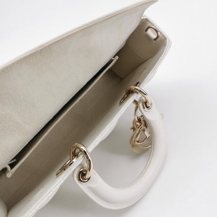 Sac à main Lady D-Joy moyen en cuir d'agneau Cannage bordeaux 2016