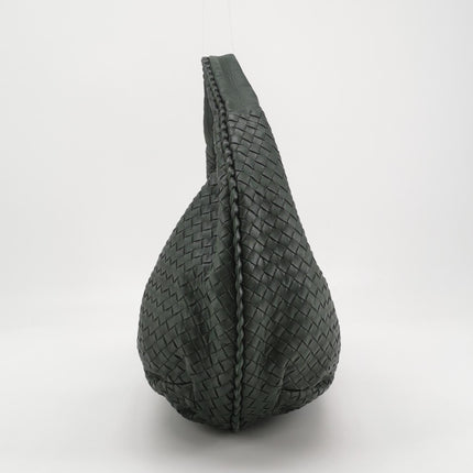 Bottega Veneta Belly Hobo Intrecciato Dark Green Nappa Leather Large 50cm
