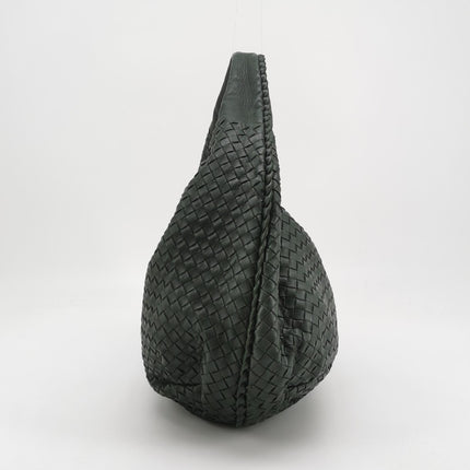 Bottega Veneta Belly Hobo Intrecciato Dark Green Nappa Leather Large 50cm