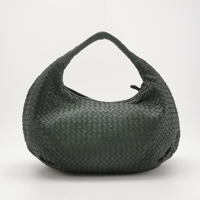 Bottega Veneta Belly Hobo Intrecciato Dark Green Nappa Leather Large 50cm