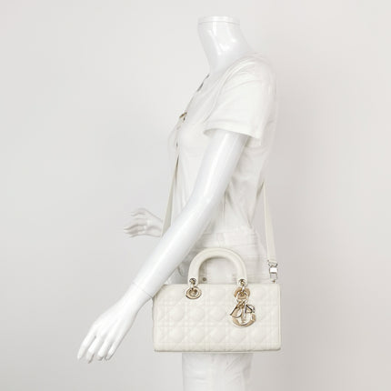 Sac à main Lady D-Joy moyen en cuir d'agneau Cannage bordeaux 2016