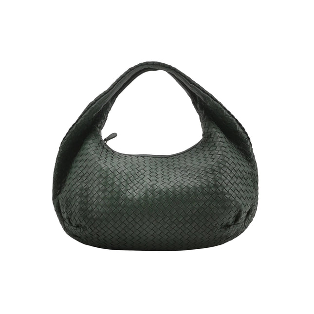 Bottega Veneta Belly Hobo Intrecciato Dark Green Nappa Leather Large 50cm-Luxbags