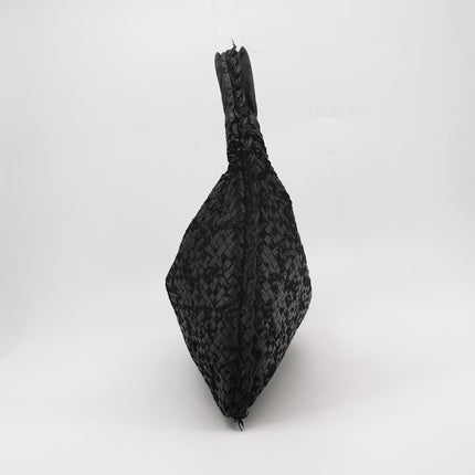 Bottega Veneta Veneta Hobo Maxi Black Leather and Velvet 52cm