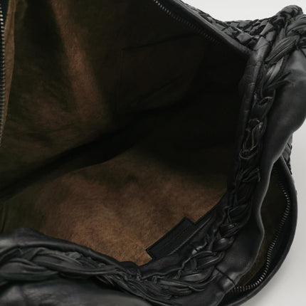 Bottega Veneta Veneta Hobo Maxi Black Leather and Velvet 52cm