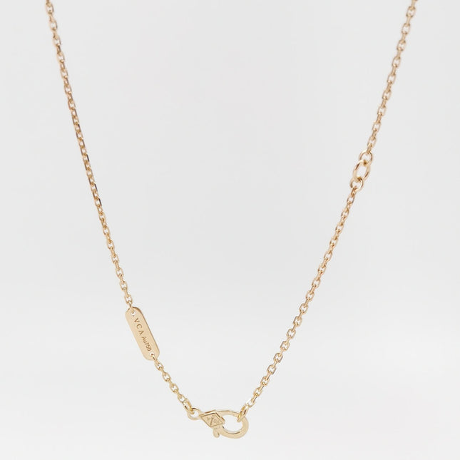 Van Cleef & Arpels Necklace Vintage Alhambra pendant 18k Yellow Gold Mother of Pearl