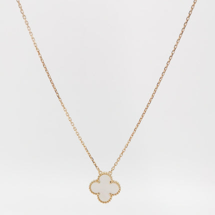 Van Cleef & Arpels Necklace Vintage Alhambra pendant 18k Yellow Gold Mother of Pearl