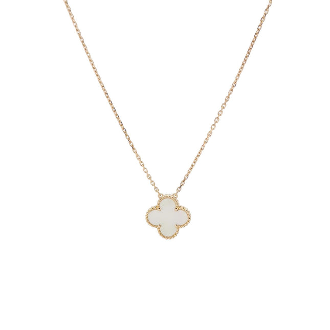 Van Cleef & Arpels Necklace Vintage Alhambra pendant 18k Yellow Gold Mother of Pearl-Luxbags