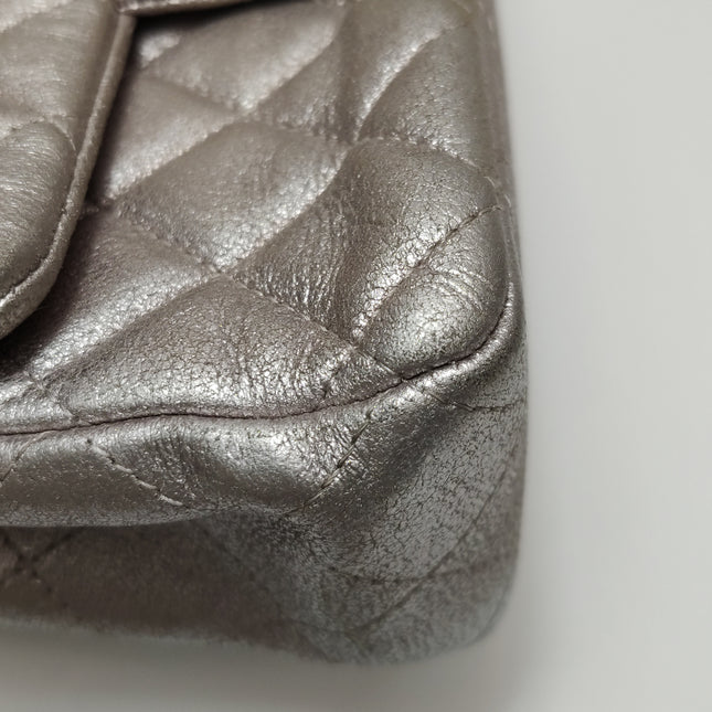 Chanel Classic Flap Mini Metallic Pink Lambskin Leather Gold Hardware