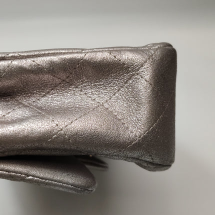 Chanel Classic Flap Mini Metallic Pink Lambskin Leather Gold Hardware