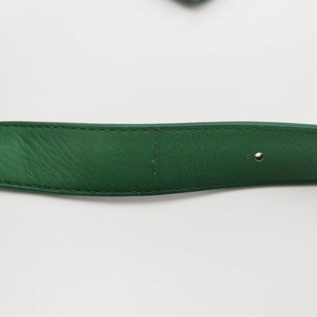 Sold Bottega Veneta Cassette Green Leather Crossbody Bag