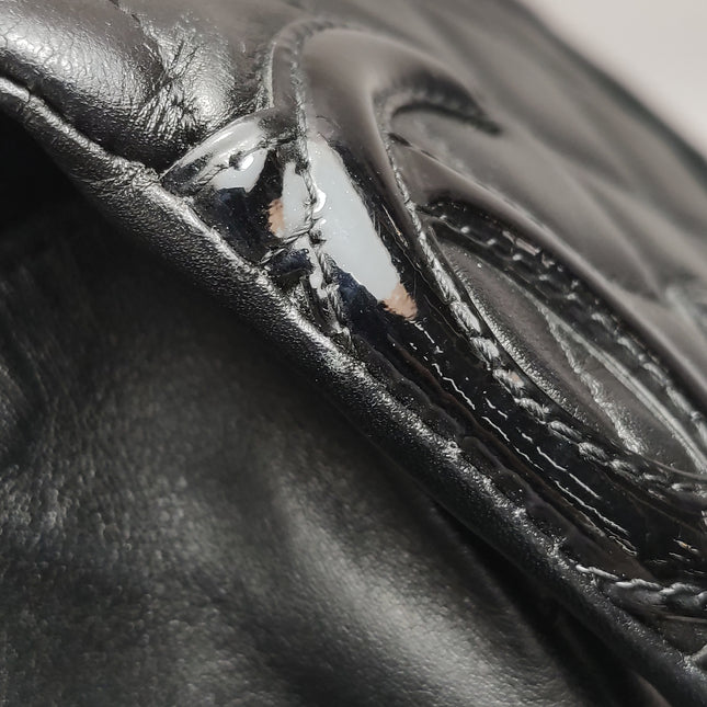 Chanel Cambon Multi-pocket Ligne Reporter Bag Medium Black CC on Black Calfskin Leather