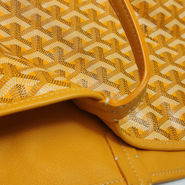 Goyard Anjou GM Large Yellow Reversible Leather Tote