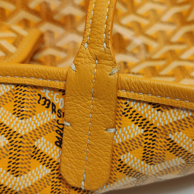 Goyard Anjou GM Large Yellow Reversible Leather Tote