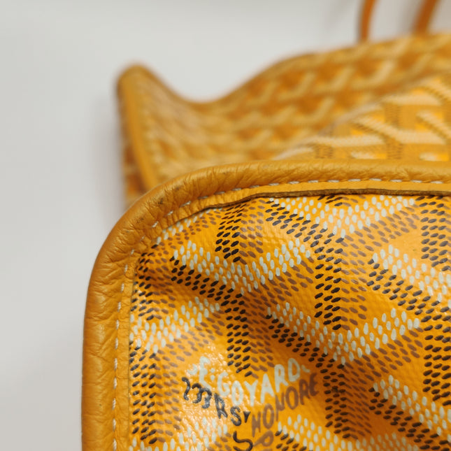 Goyard Anjou GM Large Yellow Reversible Leather Tote