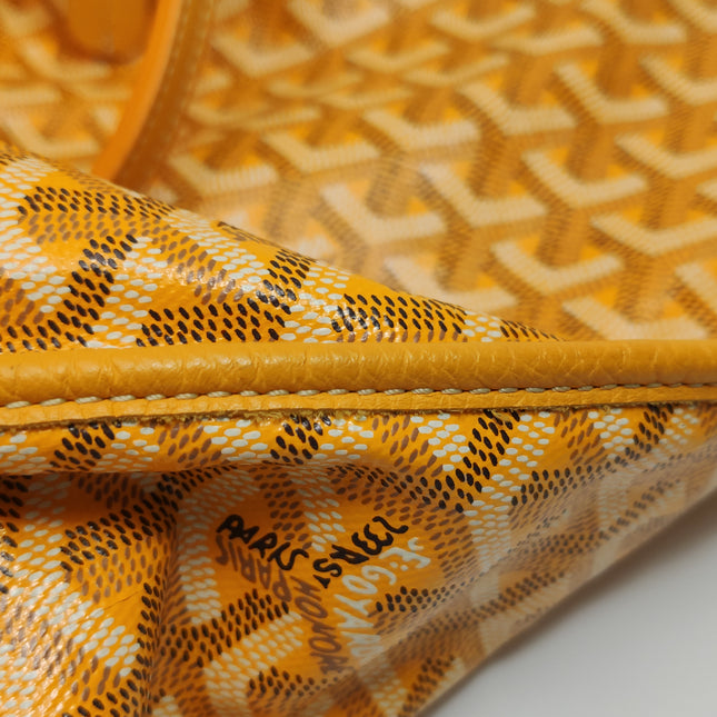 Goyard Anjou GM Large Yellow Reversible Leather Tote