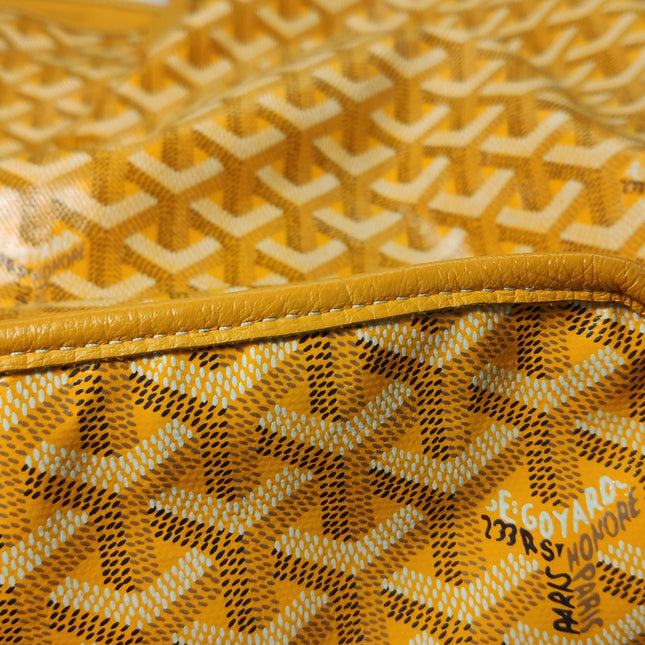 Goyard Anjou GM Large Yellow Reversible Leather Tote