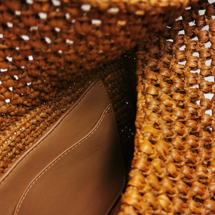 Sac cabas petit modèle Loewe Paulas Ibiza Anagram en raphia