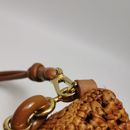 Sac cabas petit modèle Loewe Paulas Ibiza Anagram en raphia