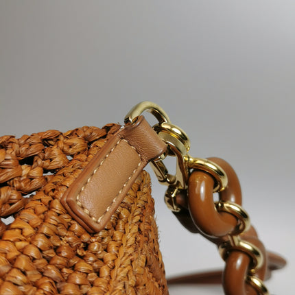 Sac cabas petit modèle Loewe Paulas Ibiza Anagram en raphia