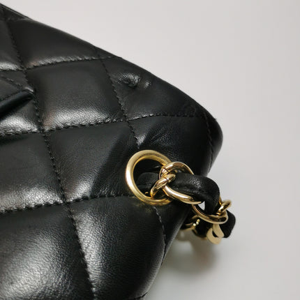 Chanel Classic Flap Maxi 2009 Black Lambskin Leather Single Flap with Gold Hardware