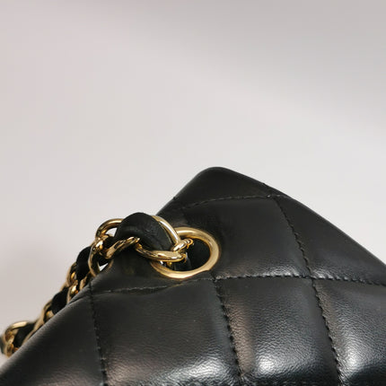 Chanel Classic Flap Maxi 2009 Black Lambskin Leather Single Flap with Gold Hardware