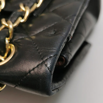 Chanel Classic Flap Maxi 2009 Black Lambskin Leather Single Flap with Gold Hardware