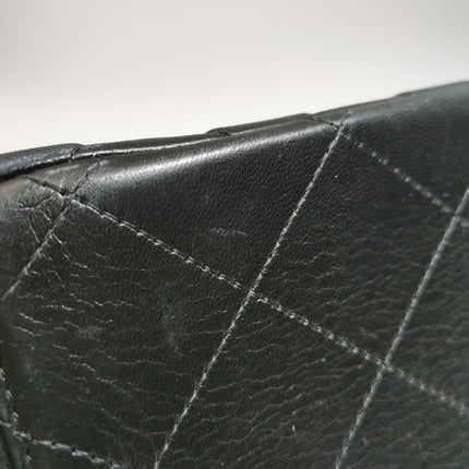 Chanel Classic Flap Maxi 2009 Black Lambskin Leather Single Flap with Gold Hardware