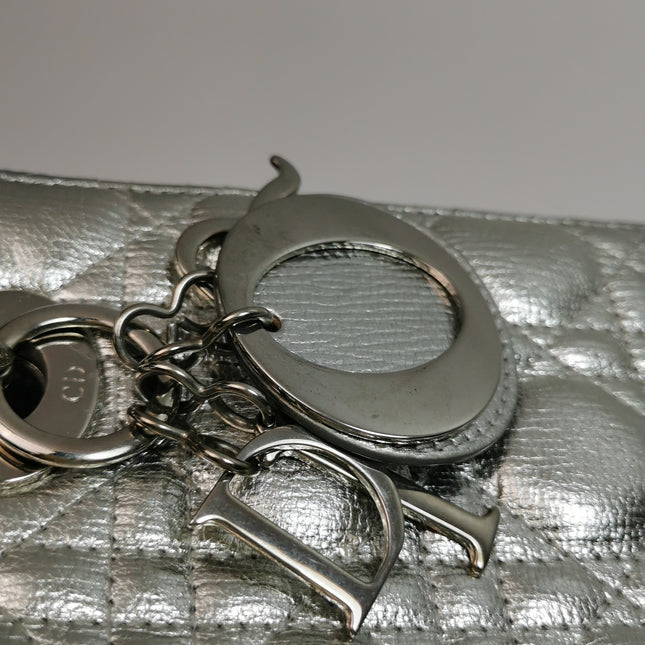 Verkauft Lady Dior My Abcdior Blaues Cannage-Lammleder mit Riemen