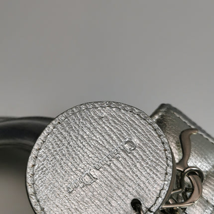 Lady Dior Small My Abcdior Cannage Leather Silver with Strap 2018