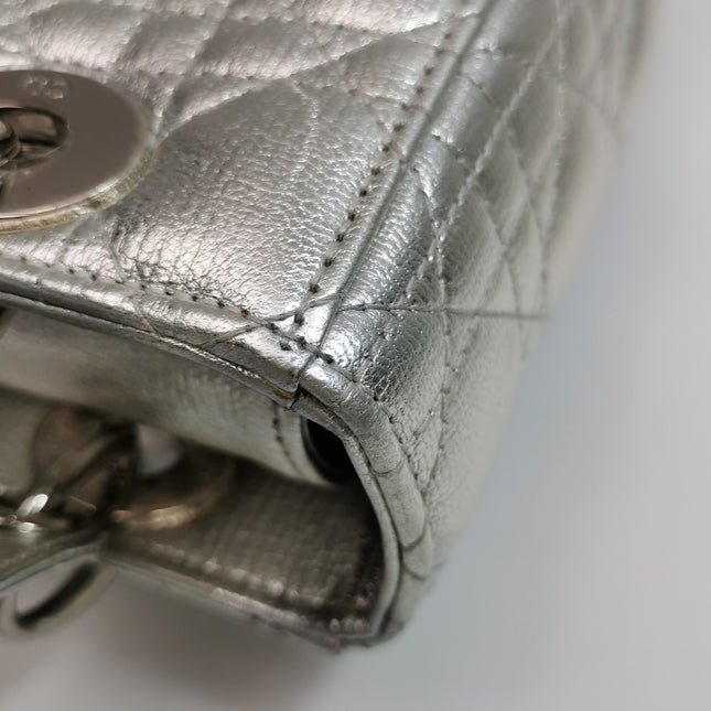 Verkauft Lady Dior My Abcdior Blaues Cannage-Lammleder mit Riemen