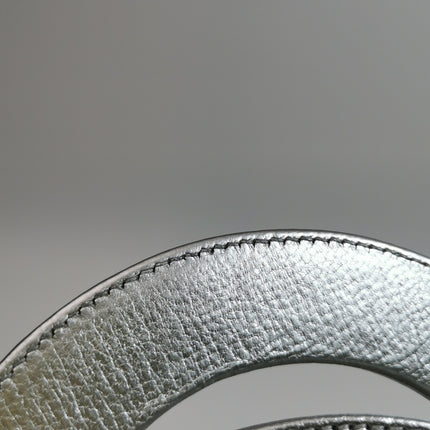 Lady Dior Small My Abcdior Cannage Leather Silver with Strap 2018