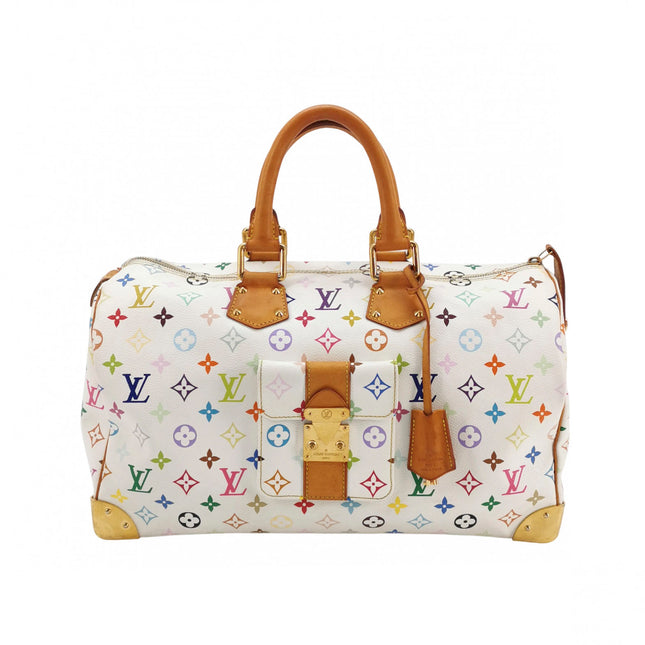 Louis Vuitton x Takashi Murakami Speedy 40 White Multicolor-Luxbags