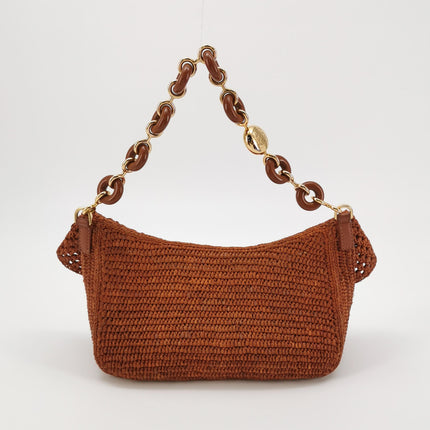 Sac cabas petit modèle Loewe Paulas Ibiza Anagram en raphia