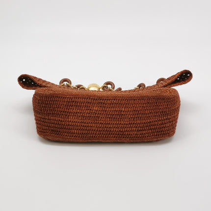 Sac cabas petit modèle Loewe Paulas Ibiza Anagram en raphia