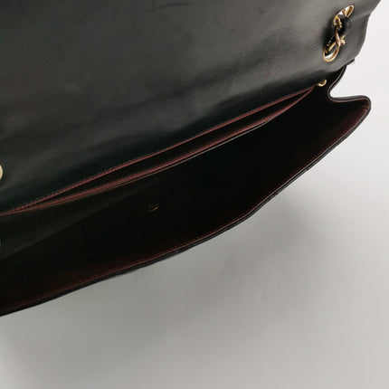 Chanel Classic Flap Maxi 2009 Black Lambskin Leather Single Flap with Gold Hardware