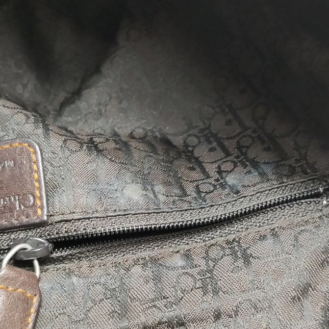Sac bandoulière Dior Vintage Gaucho grand modèle en cuir rouge