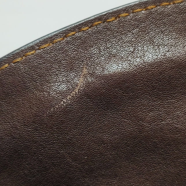 Sac bandoulière Dior Vintage Gaucho grand modèle en cuir rouge