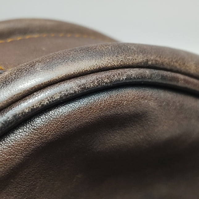 Sac bandoulière Dior Vintage Gaucho grand modèle en cuir rouge