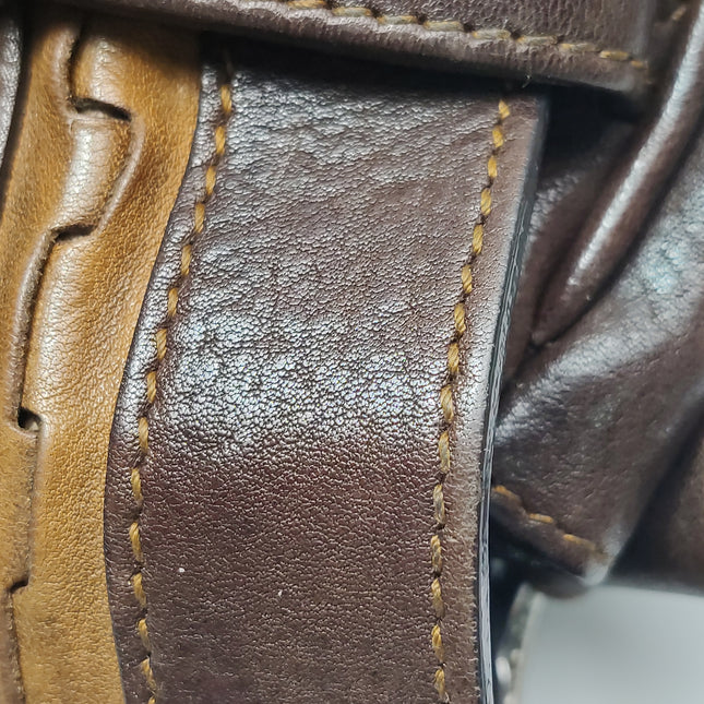 Sac bandoulière Dior Vintage Gaucho grand modèle en cuir rouge